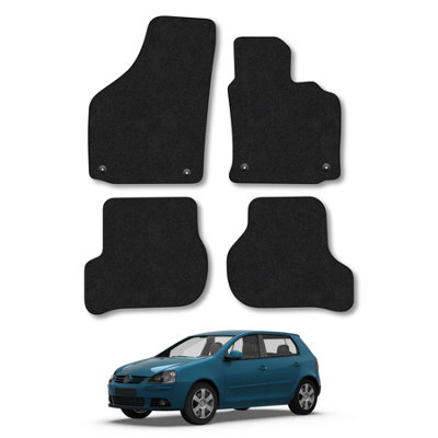 Car Mat Co Vw Golf Mk5 2007-2008 (Round Clip) Car Mats Black Carpet Tailored  Easy Clean from B&Q