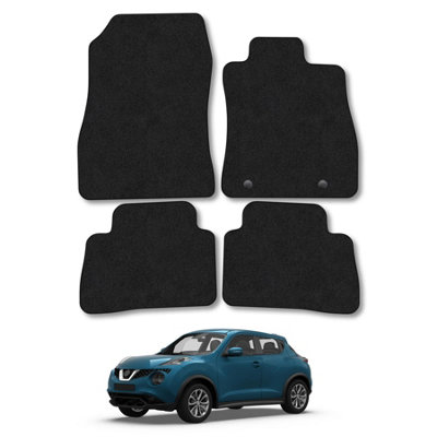 Car Mat Co Nissan Juke (2010-2019) Car Mats Black Carpet Tailored Fit Easy Clean With Clips from B&Q