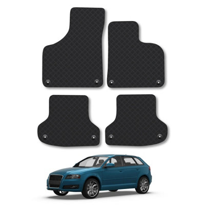 Car Mat Co Audi A3 (2003-2012) (Manual) Rubber Car Mats Heavy-Duty Tailored Fit Waterproof from B&Q