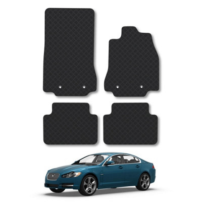 Car Mat Co Jaguar Xf (2008-2015) Rubber Car Mats Heavy-Duty Tailored Fit With Clips from B&Q