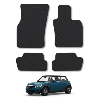 Car Mat Co Mini Cooper (2014-2024) (3 Door) (F56) Rubber Car Mats Heavy-Duty Tailored Fit from B&Q