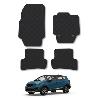 Car Mat Co Renault Captur (2013-2020) Rubber Car Mats Heavy-Duty Tailored Fit With Clips from B&Q