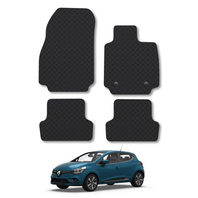 Car Mat Co Renault Clio (2012-2019) Rubber Car Mats Heavy-Duty Tailored Fit With Clips from B&Q