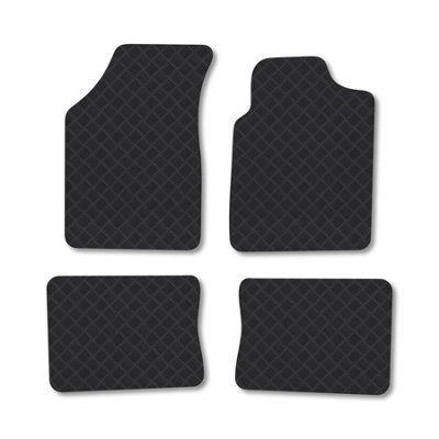 Car Mat Co Renault Clio (1998-2005) Rubber Car Mats Heavy-Duty Tailored Fit from B&Q