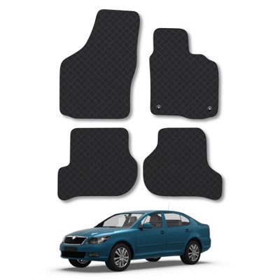 Car Mat Co Skoda Octavia (2008-2013) Rubber Car Mats Heavy-Duty Tailored Fit With Clips from B&Q