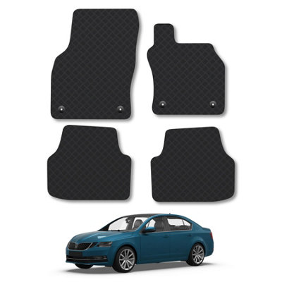 Car Mat Co Skoda Octavia (2013-2020) Rubber Car Mats Heavy-Duty Tailored Fit With Clips from B&Q