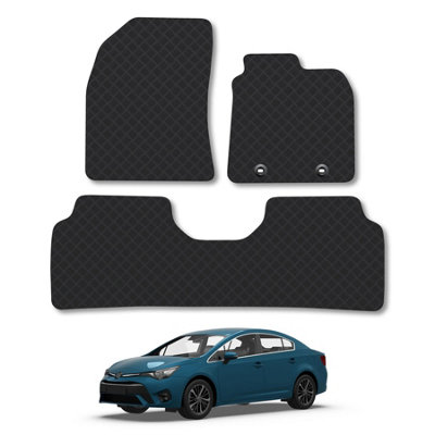 Car Mat Co Toyota Avensis (2011-2018) Rubber Car Mats Heavy-Duty Tailored Fit With Clips from B&Q