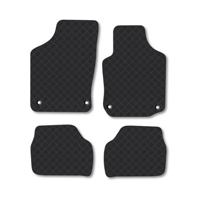 Car Mat Co Vauxhall Corsa C (2000-2006) Rubber Car Mats Heavy-Duty Tailored Fit With Clips from B&Q