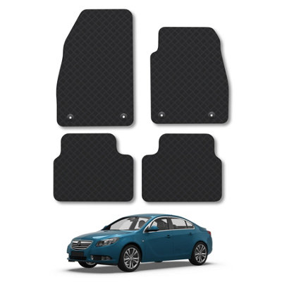 Car Mat Co Vauxhall Insignia (2008-2013) Rubber Car Mats Heavy-Duty Tailored Fit With Clips from B&Q