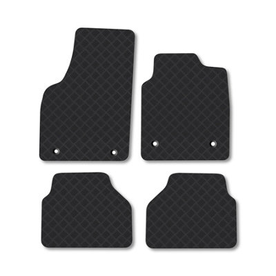 Car Mat Co Vauxhall Meriva A (2003-2010) Rubber Car Mats Heavy-Duty Tailored Fit With Clips from B&Q