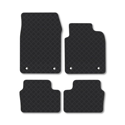Car Mat Co Vauxhall Signum (2003-2008) Rubber Car Mats Heavy-Duty Tailored Fit With Clips from B&Q