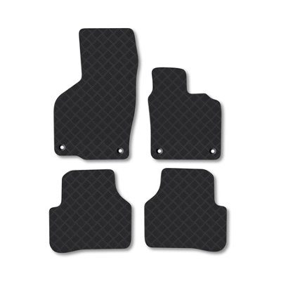 Car Mat Co Vw Passat (2005-2011) Rubber Car Mats Heavy-Duty Tailored Fit With Clips from B&Q