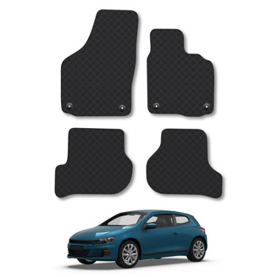Car Mat Co Vw Scirocco (2008-2017) Rubber Car Mats Heavy-Duty Tailored Fit With Clips from B&Q