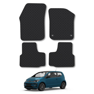 B&Q -  Vw Up (2012+) Rubber Car Mats Heavy-Duty Tailored Fit Waterproof Durable