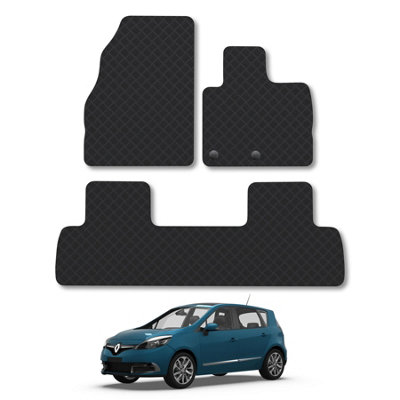 Car Mat Co Renault Scenic (2009-2016) Rubber Car Mats Heavy-Duty Tailored Fit With Clips from B&Q