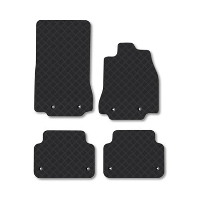 Car Mat Co Jaguar Xf (2014-2016) Rubber Car Mats Heavy-Duty Tailored Fit With Clips from B&Q