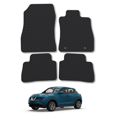 Car Mat Co Nissan Juke (2010-2019) Rubber Car Mats Heavy-Duty Tailored Fit With Clips from B&Q
