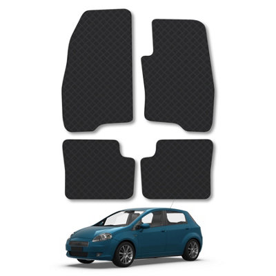 Car Mat Co Fiat Grande Punto (2006-2012) Rubber Car Mats Heavy-Duty Tailored Fit from B&Q
