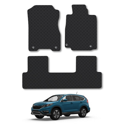 Car Mat Co Honda Cr-V (2012-2018) Rubber Car Mats Heavy-Duty Tailored Fit With Clips from B&Q