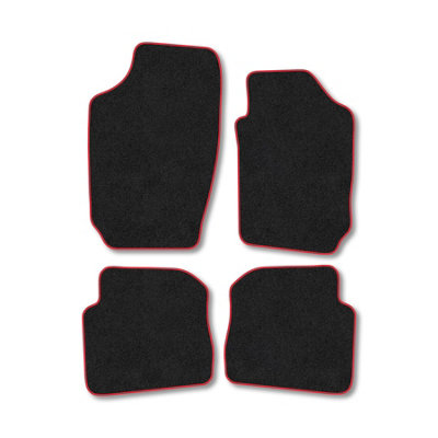 Car Mat Co Skoda Fabia 2000-2007 Car Mats Red Trim Carpet Tailored  Easy Clean Clips from B&Q