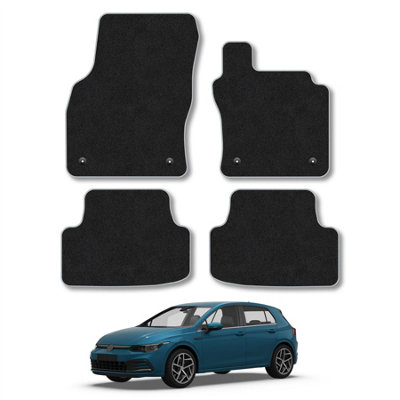 Car Mat Co Vw Golf Mk8 (2019+) Car Mats Grey Trim Carpet Tailored Fit Easy Clean With Clips from B&Q