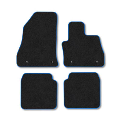 Car Mat Co Fiat 500L (2014+) Car Mats Blue Trim Carpet Tailored Fit Easy Clean With Clips from B&Q