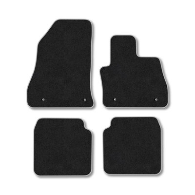 Car Mat Co Fiat 500L (2014+) Car Mats Grey Trim Carpet Tailored Fit Easy Clean With Clips from B&Q