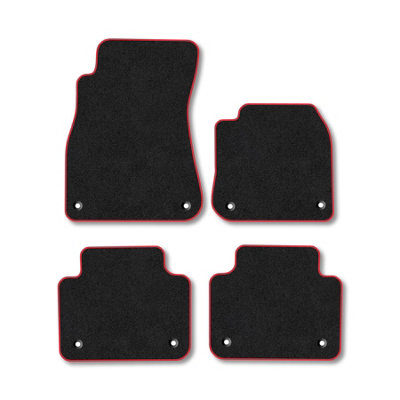 Car Mat Co Vw Touareg (2018+) Car Mats Red Trim Carpet Tailored Fit Easy Clean With Clips from B&Q