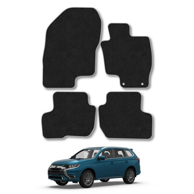Car Mat Co Mitsubishi Outlander (Phev) 2014-2021 Car Mats Grey Trim Carpet Tailored Fit from B&Q
