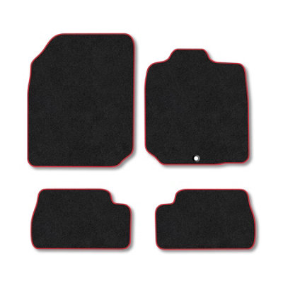 Car Mat Co Nissan Micra 2003-2010 Car Mats Red Trim Carpet Tailored  Easy Clean Clips from B&Q