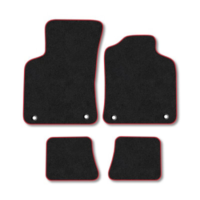 Car Mat Co Audi Tt (1996-2006) Car Mats Red Trim Carpet Tailored Fit Easy Clean With Clips from B&Q