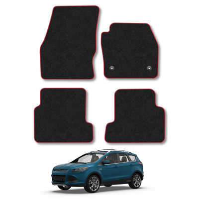 Car Mat Co Ford Kuga (2013-2015) Car Mats Red Trim Carpet Tailored Fit Easy Clean With Clip from B&Q