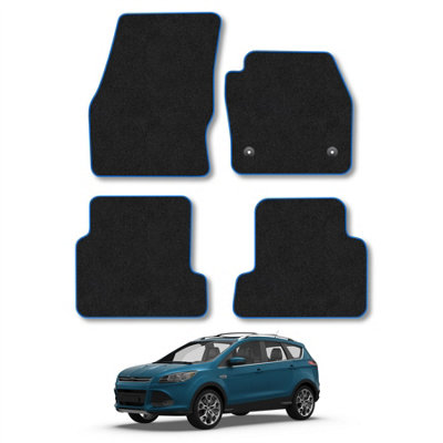 Car Mat Co Ford Kuga 2013-2015 Car Mats Blue Trim Carpet Tailored Fit Easy Clean With Clips from B&Q