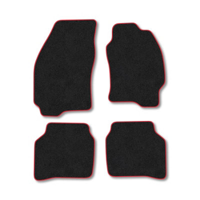 Car Mat Co Ford Mondeo 2001-2007 Car Mats Red Trim Carpet Tailored  Easy Clean Clips from B&Q