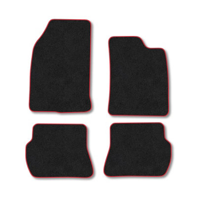 Car Mat Co Ford Fiesta 2002-2008 (Mk5) Car Mats Red Trim Carpet Tailored Fit Easy Clean from B&Q