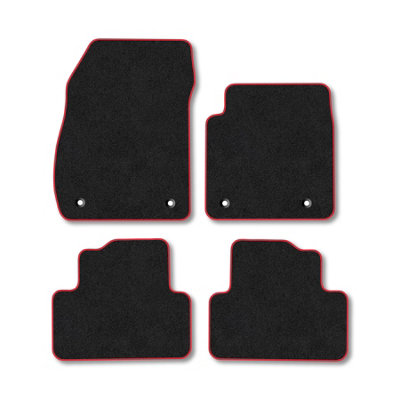 Car Mat Co Vauxhall Zafira C 2012-2018 (5 Seat Tourer) Car Mats Red Trim Carpet Tailored from B&Q