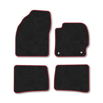 Car Mat Co Toyota Prius 2012-2016 Car Mats Red Trim Carpet Tailored  Easy Clean Clips from B&Q