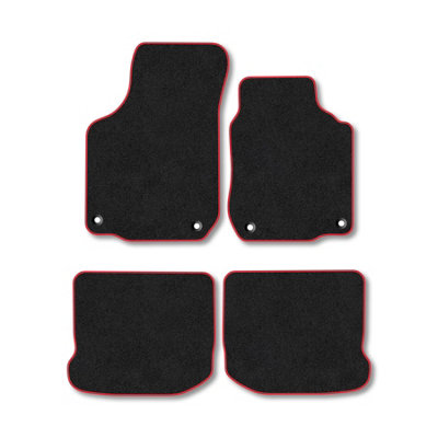 Car Mat Co Vw Golf Mk4 1997-2004 Car Mats Red Trim Carpet Tailored  Easy Clean Clips from B&Q