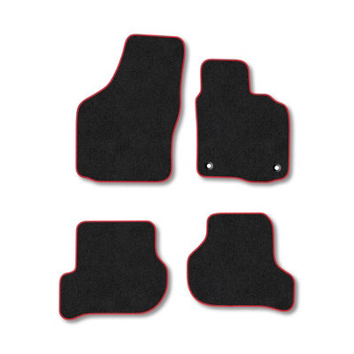 Car Mat Co Skoda Octavia 2008-2013 Car Mats Red Trim Carpet Tailored  Easy Clean Clips from B&Q