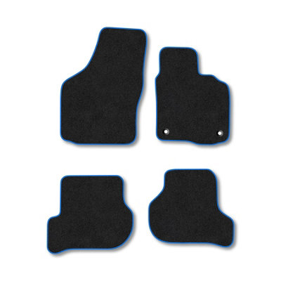 Car Mat Co Skoda Octavia 2008-2013 Car Mats Blue Trim Carpet Tailored  Easy Clean Clips from B&Q