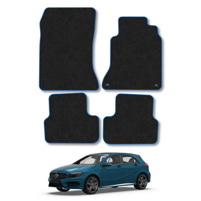 Car Mat Co Mercedes A-Class 2012-2018 (W176) Car Mats Blue Trim Carpet Tailored from B&Q