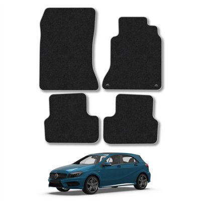 Car Mat Co Mercedes A-Class 2012-2018 (W176) Car Mats Grey Trim Carpet Tailored from B&Q