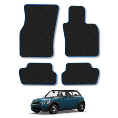 Car Mat Co Mini Cooper 2014-2024 (3 Door) (F56) Car Mats Blue Trim Carpet Tailored from B&Q