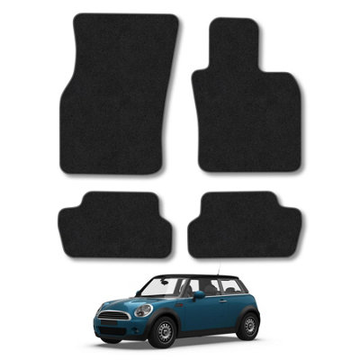 Car Mat Co Mini Cooper 2014-2024 (3 Door) (F56) Car Mats Grey Trim Carpet Tailored from B&Q