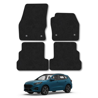 Car Mat Co Ford Kuga (2015-2020) Car Mats Black Carpet Tailored Fit Easy Clean With Clips from B&Q