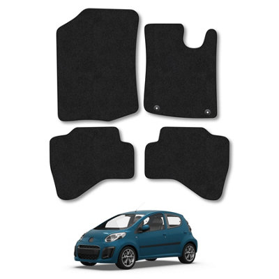 Car Mat Co Citroen C1 (2005-2012) Car Mats Black Carpet Tailored Fit Easy Clean With Clips from B&Q