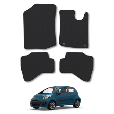 Car Mat Co Citroen C1 (2005-2012) Rubber Car Mats Heavy-Duty Tailored Fit With Clips from B&Q