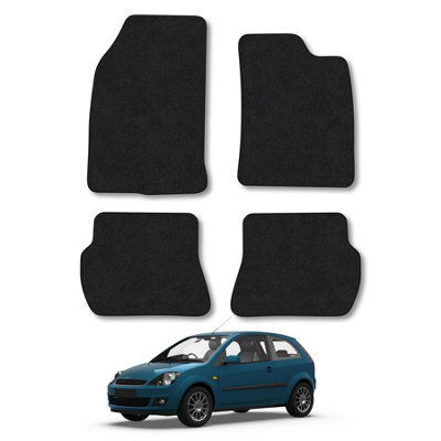Car Mat Co Ford Fiesta 2002-2008 (Mk5) Car Mats Black Carpet Tailored  Easy Clean Clips from B&Q