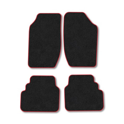 B&Q -  Alfa Romeo 164 1988-1998 Car Mats Red Trim Carpet Tailored  Easy Clean Clips