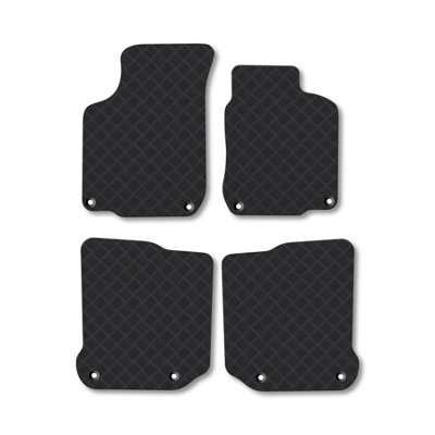 Car Mat Co Skoda Octavia (1998-2004) Rubber Car Mats Heavy-Duty Tailored Fit With Clips from B&Q